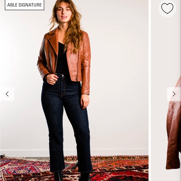 🤎ABLE Maha Leather Jacket ~ Whiskey ~ Small - Picture 12 of 16